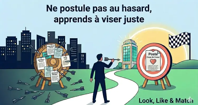 Stratégie Look Like Match pour apprendre à cibler les offres d'emploi en choisissant son futur employeur avec méthode, lucidité et stratégie.